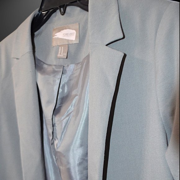 Forever 21 Contemporary Closureless Blazer Gray–Long Sleeve Size M-NWOT - Picture 4 of 9